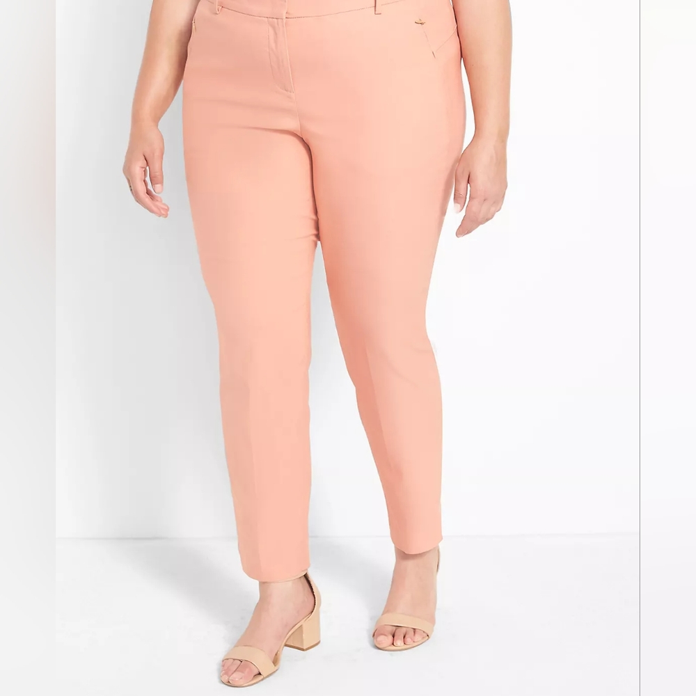 🆕️ NWT Allie Sexy Stretch Straight Leg Pants Lane Bryant in Peach, size 16 🆕️